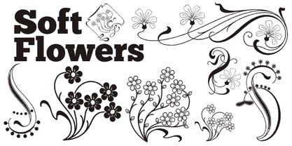 Soft Flowers Font Poster 3