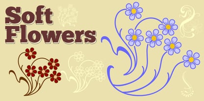 Soft Flowers Font Poster 1