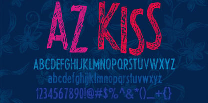 AZ Kiss Font Poster 1