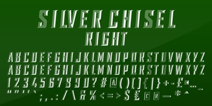 SILVER CHISEL Font Poster 9