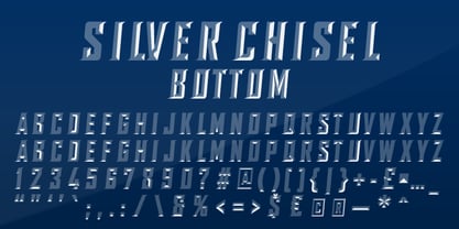 SILVER CHISEL Font Poster 7