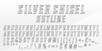 SILVER CHISEL Font Poster 5