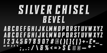 SILVER CHISEL Font Poster 4