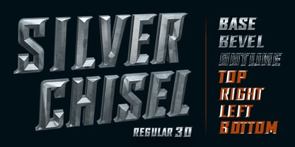 SILVER CHISEL Font Poster 2