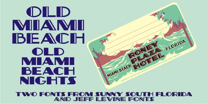 Old Miami Beach JNL Font Poster 1