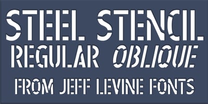 Steel Stencil JNL Font Poster 1