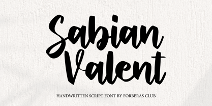 Sabian Valent Font Poster 1