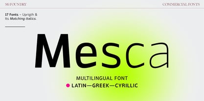 Mesca Font Poster 1
