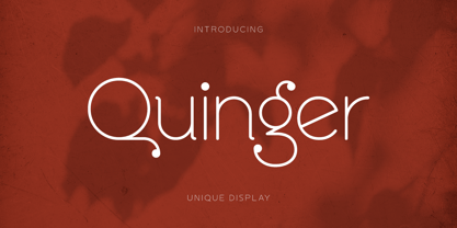 Quinger Font Poster 1