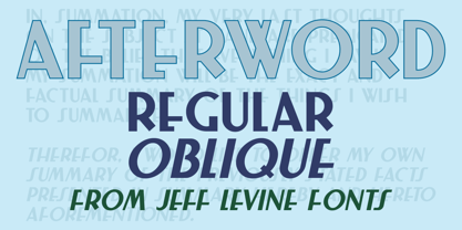 Afterword JNL Font Poster 1