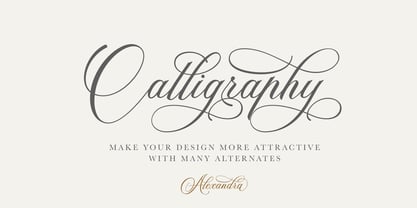 Alexandra Calligraphy Font Poster 3