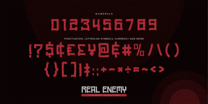 Real Enemy Font Poster 7