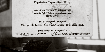 Populaire Typewriter Font Poster 8
