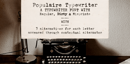 Populaire Typewriter Font Poster 1