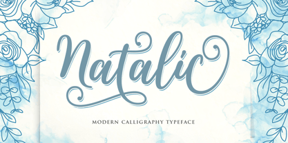 Natalic Script Font Poster 1