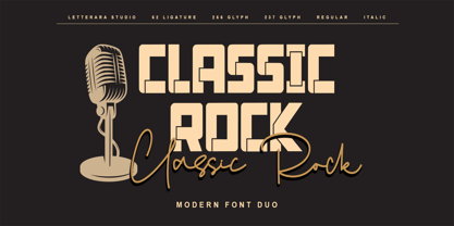 Classic Rock Font Poster 1