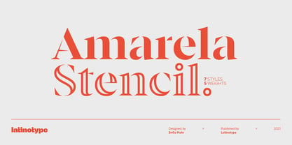 Amarela Stencil Font Poster 1