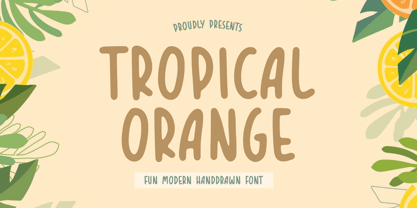 Tropical Orange Fuente Póster 1