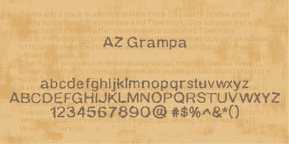 AZ Grampa Font Poster 1
