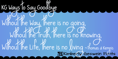 KG Ways To Say Goodbye Fuente Póster 1