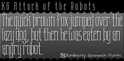 KG Attack Of The Robots Font Poster 1