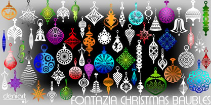 Fontazia Christmas Baubles Font Poster 4