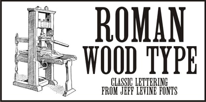 Roman Wood Type JNL Fuente Póster 1