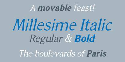 Millesime Font Poster 2