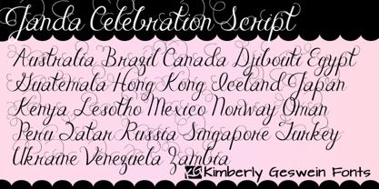 Janda Celebration Script Font Poster 1