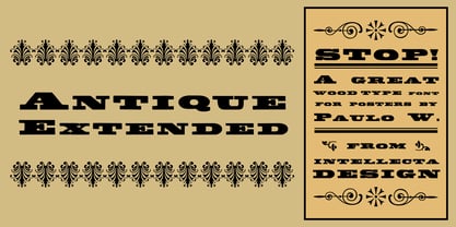 Antique Extended Font Poster 2