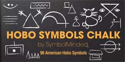 Hobo Symbols Chaulk Fuente Póster 1