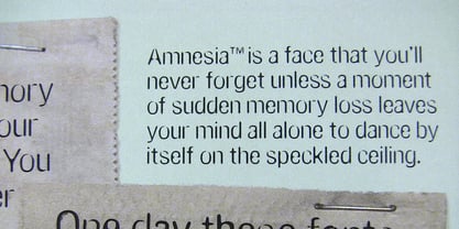 Amnesia Font Poster 3