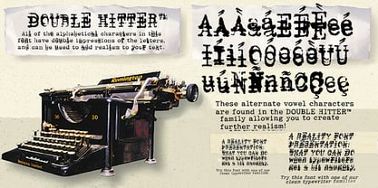 Double Hitter Font Poster 1