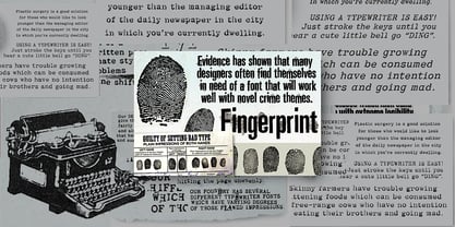 Fingerprint Font Poster 2
