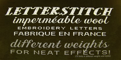 Letterstitch Plain Font Poster 2