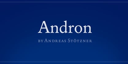 Andron 1 Latin Corpus Font Poster 1