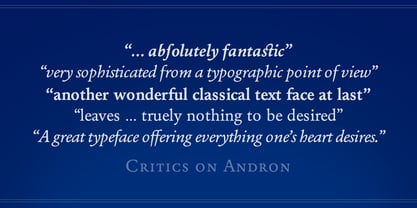 Andron 1 Latin Corpus Font Poster 3