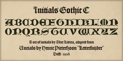 Initiales Gothic C Police Poster 2