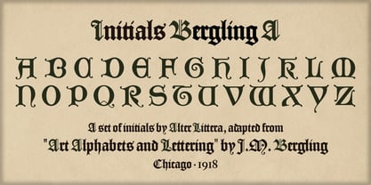 Initials Bergling A Font Poster 2