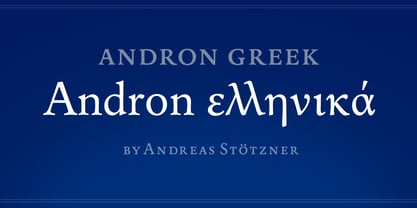Andron 1 Greek Corpus Font Poster 1