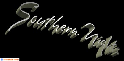 Southern Nights Font Poster 2