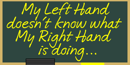 My Left Hand Font Poster 3