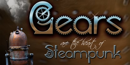 Gears Font Poster 1