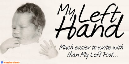 My Left Hand Font Poster 5