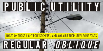 Public Utility JNL Font Poster 1