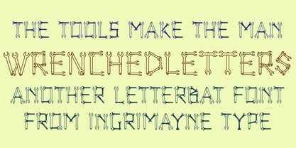 WrenchedLetters Font Poster 1