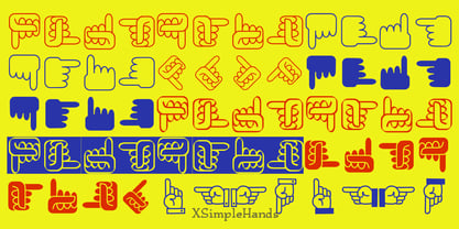 XSimple Hands Font Poster 3