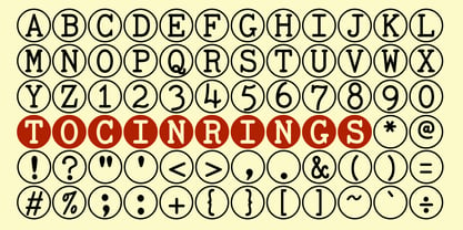 TOCinRings Font Poster 1