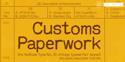 Customs Paperwork Pro AOE Font Poster 1