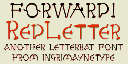 Red Letter Font Poster 1